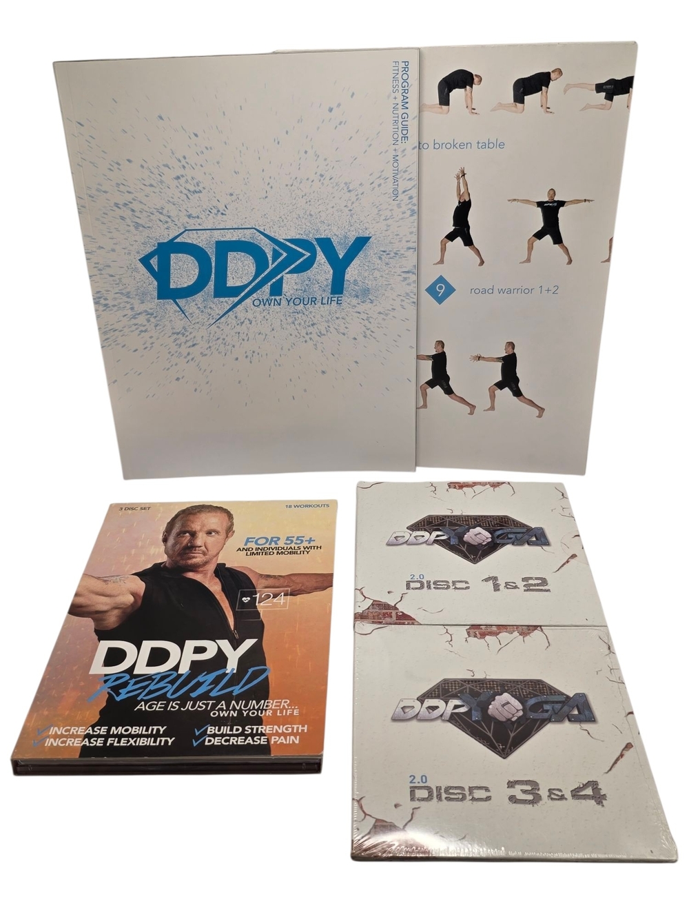 DDP Yoga 2.0 Disc 1-4 + DDPY Rebuild  Total 7 Disc Set + Program Guide & Poster